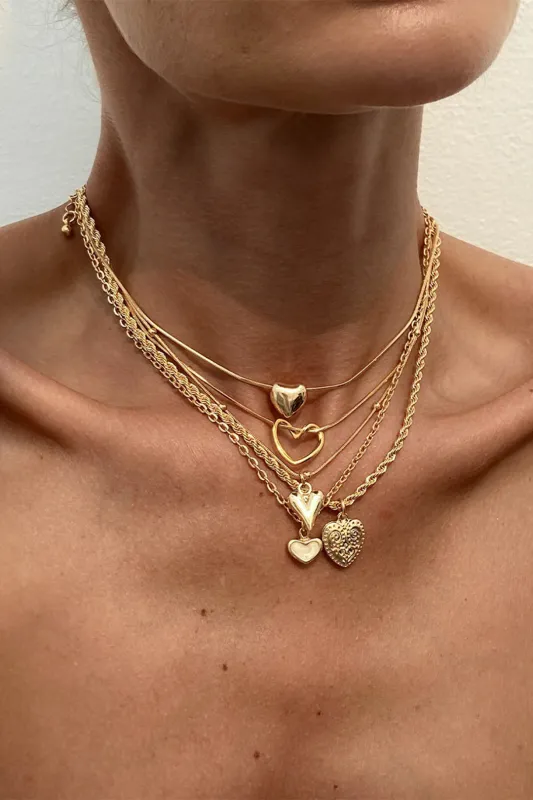 Metallic Multi-Layer Chain Necklace sold by Micas