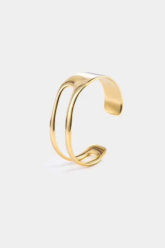 Metallic Cut Out Open Bracelet sold by Micas