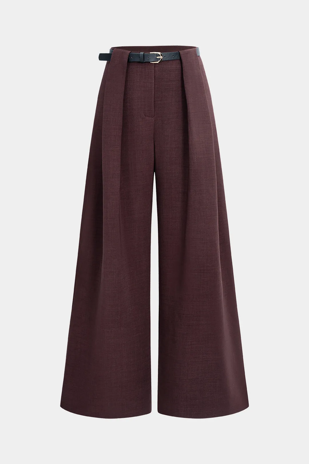 Belted Ruched Wide Leg Trousers sold by Micas