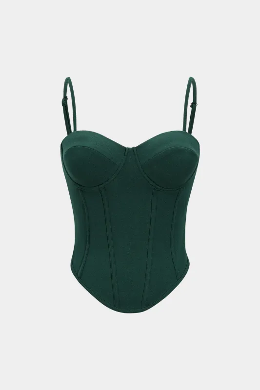 Solid Bustier Corset Cami Top sold by Micas