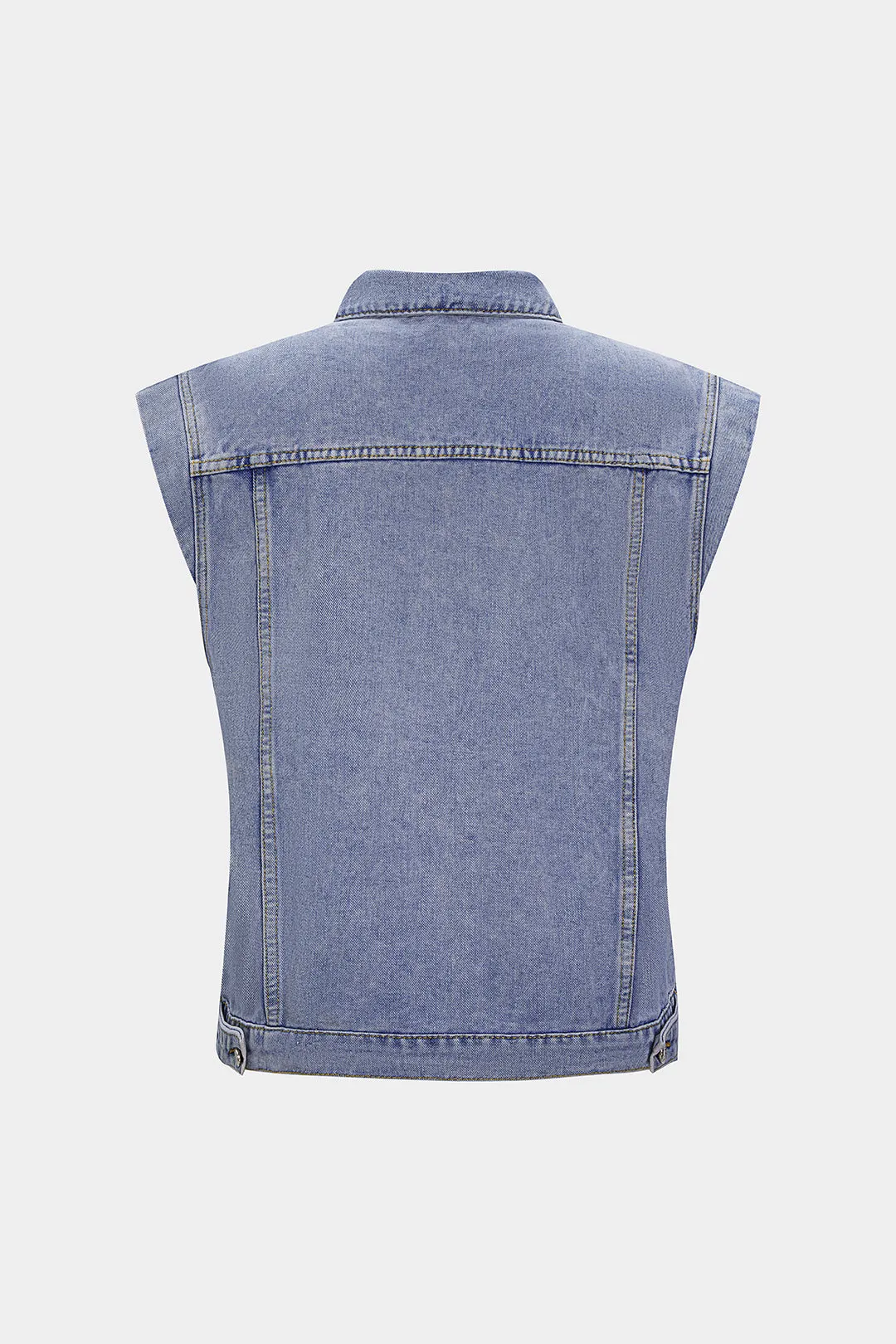 Denim Washed Button Vest sold by Micas product image thumbnail 2