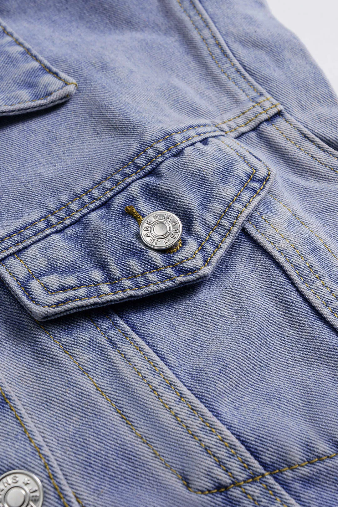 Denim Washed Button Vest sold by Micas product image thumbnail 3