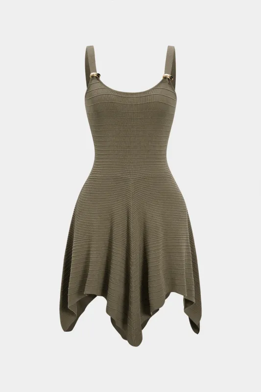 Knit Texture Ruffle Hem Dress sold by Micas