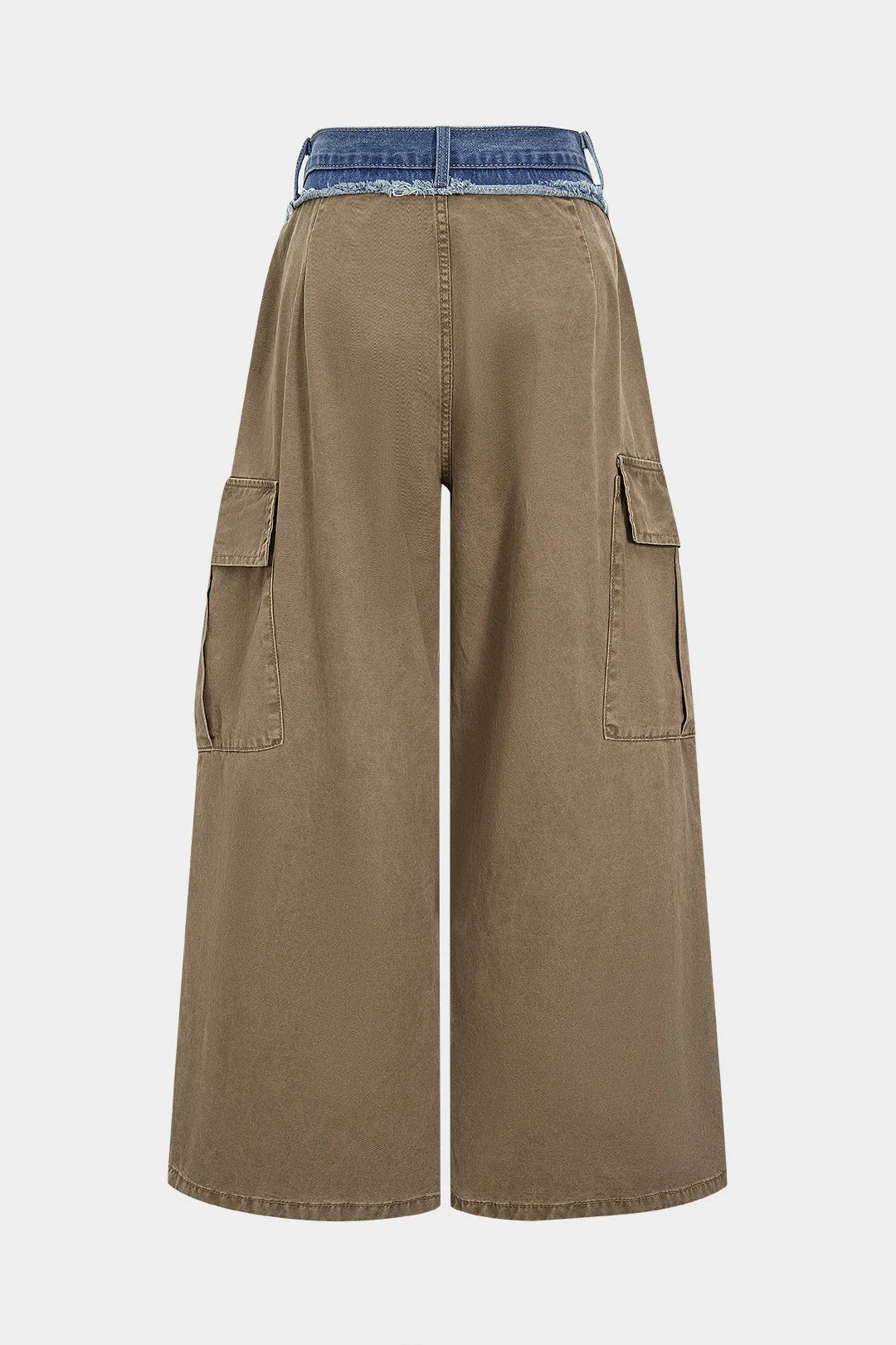 Denim Ruched Pocket Wide Leg Jeans sold by Micas product image thumbnail 2