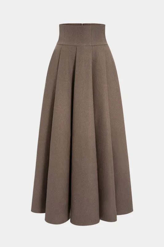 Solid Ruched Zipper Skirt sold by Micas