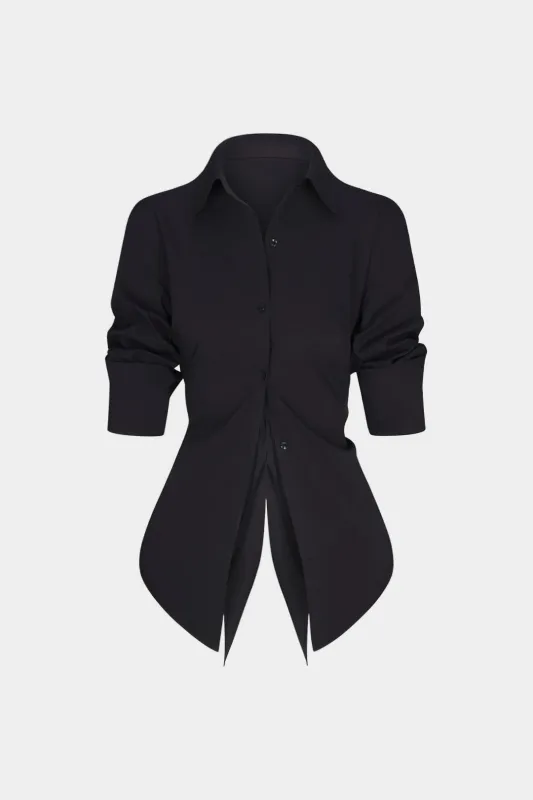 Button Tie-Back Long-Sleeve Shirt sold by Micas