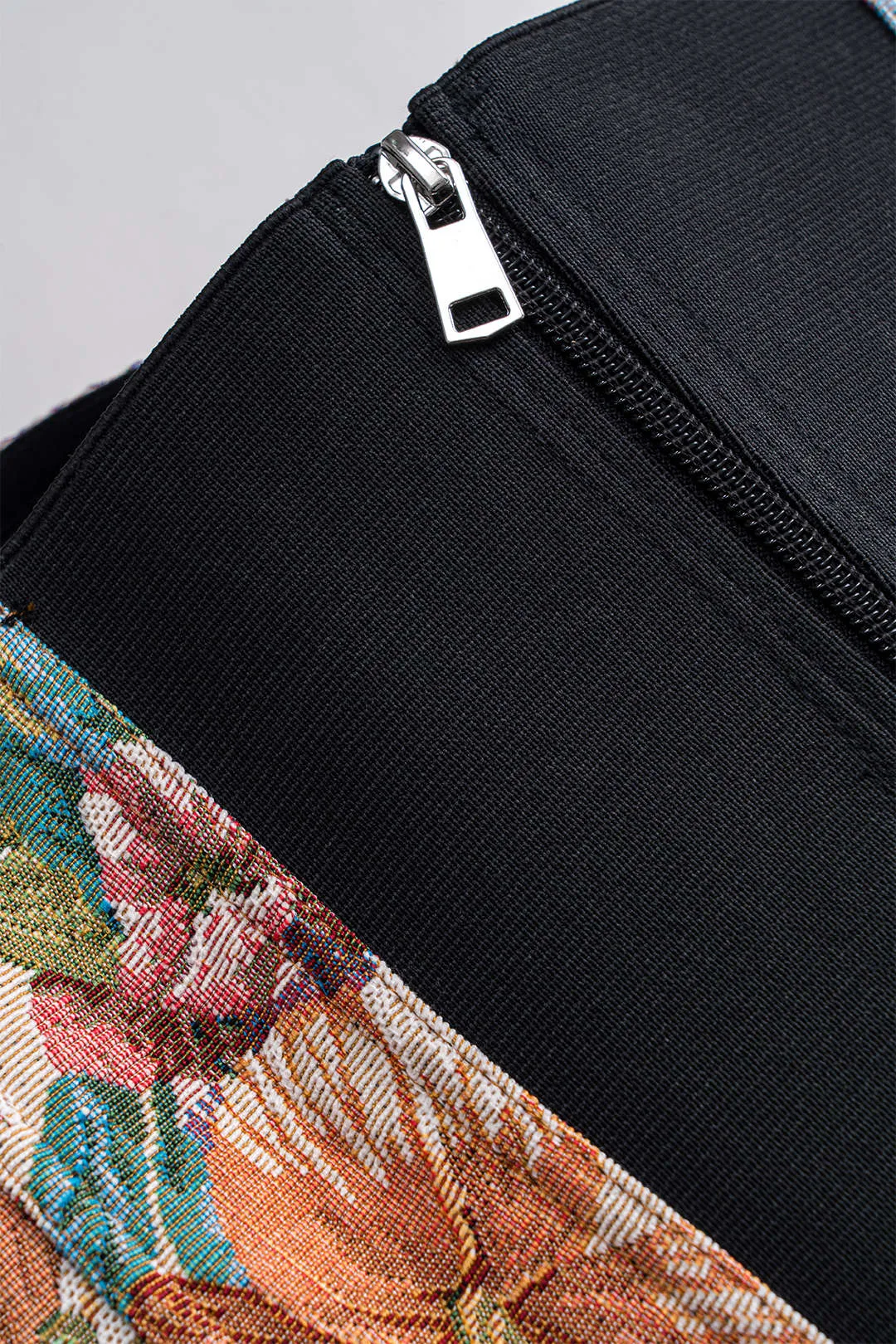 Jacquard Bustier Corset Zipper Tube Top sold by Micas product image thumbnail 3