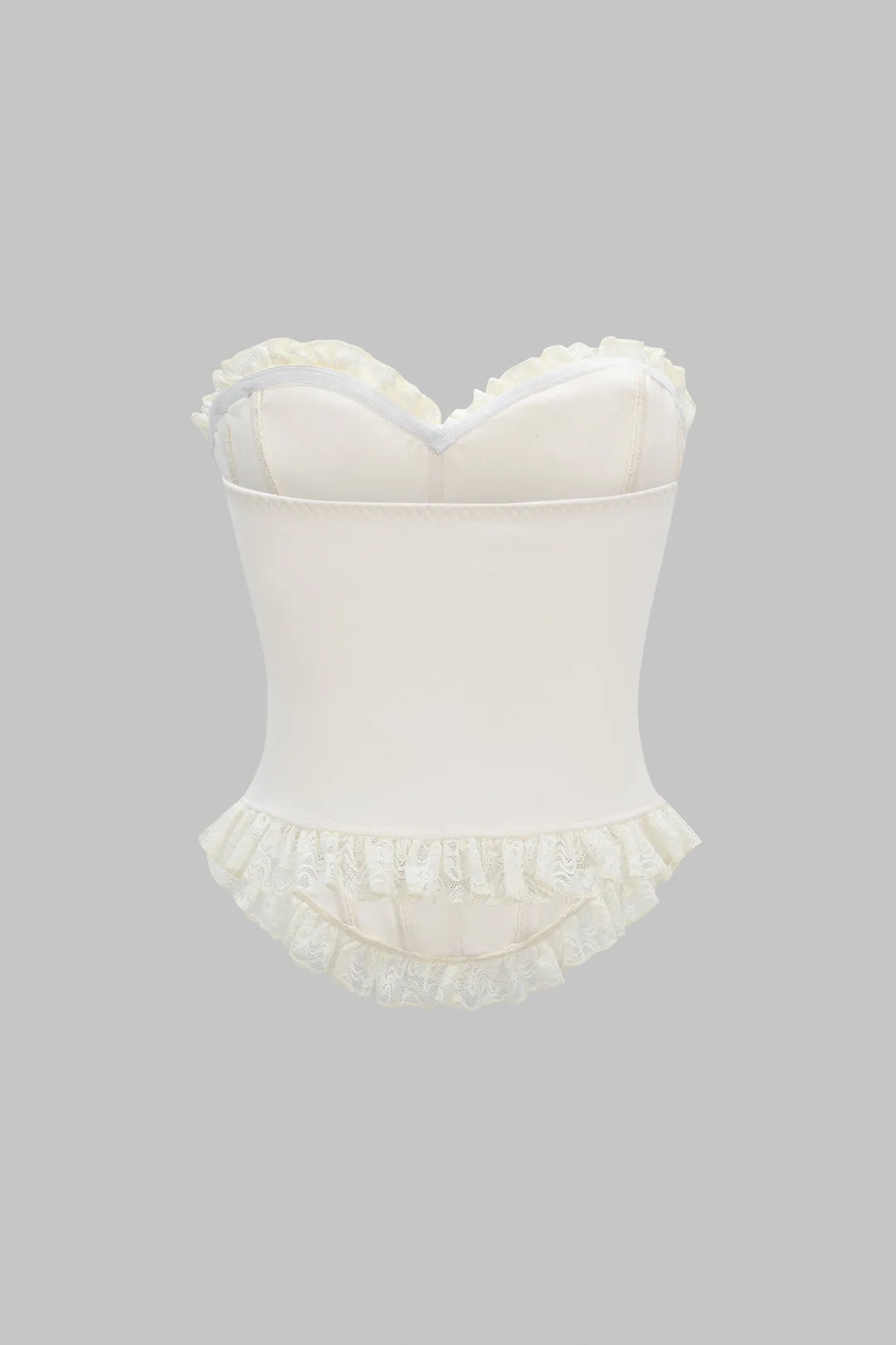 Lace Trim Ruffle Tube Top sold by Micas product image thumbnail 2