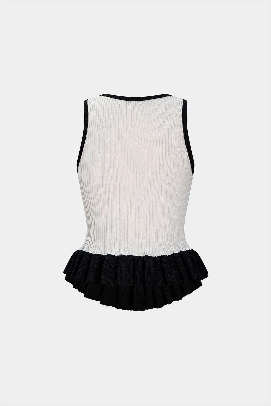 Contrast Pleated Hem Tank Top sold by Micas product image thumbnail 2