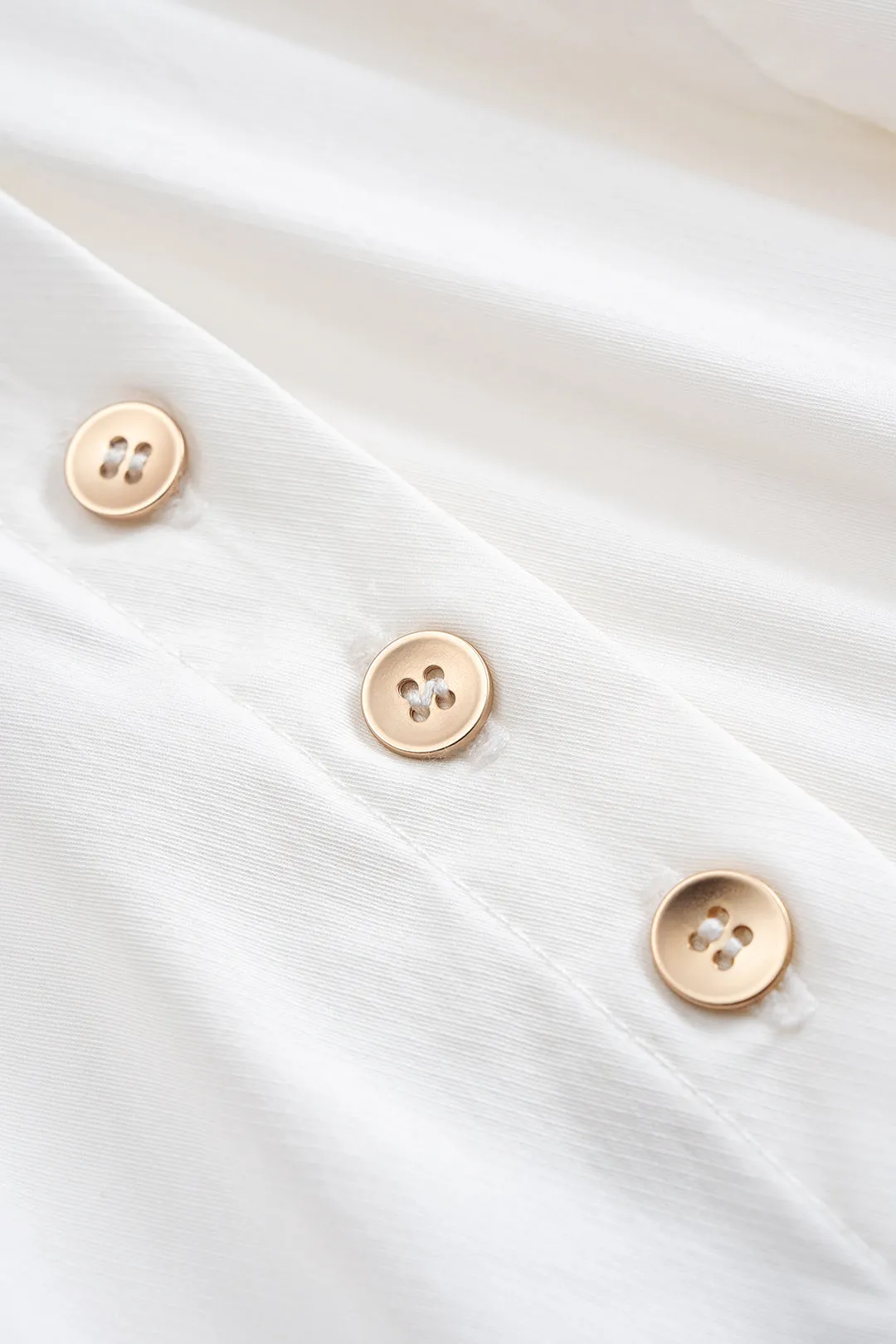 Asymmetrical Patchwork Button Long Sleeve High Waist Mini Dress sold by Micas product image thumbnail 4