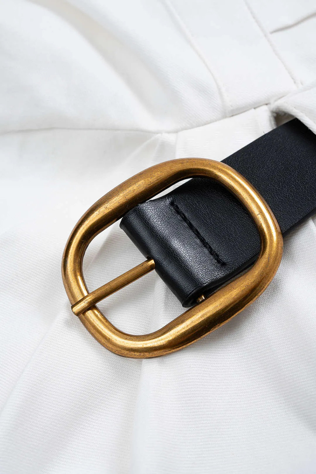 Asymmetrical Ruched Belted Sleeveless Midi Dress sold by Micas product image thumbnail 3