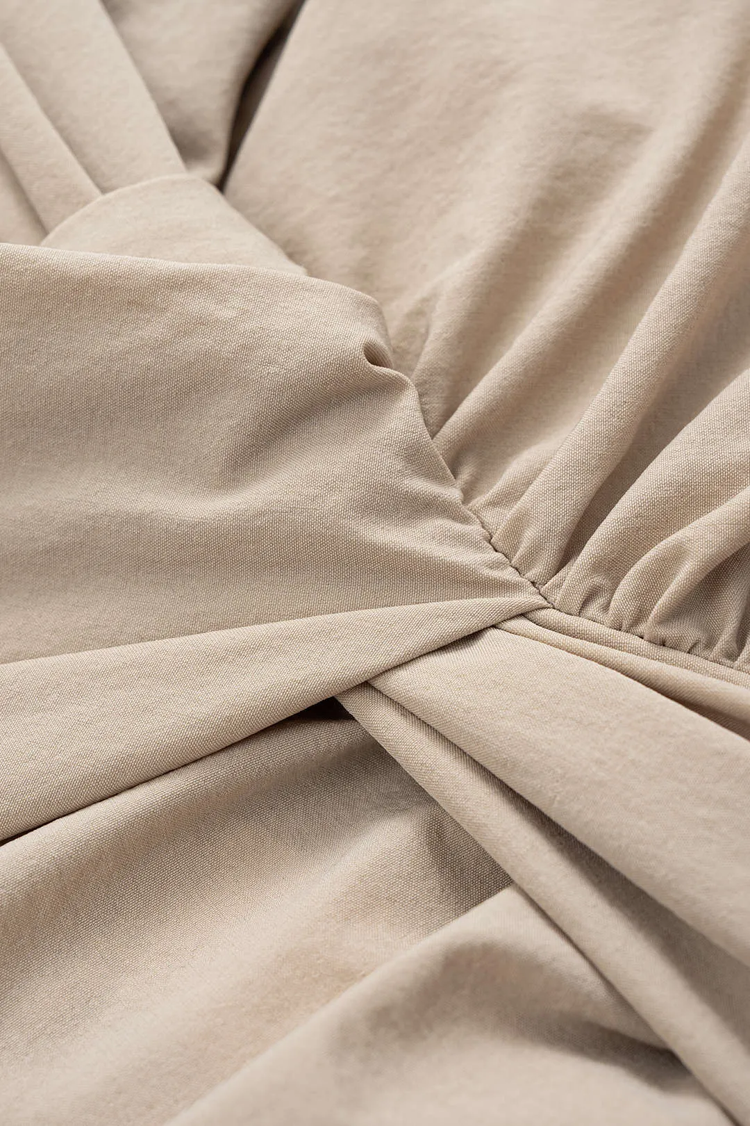 Ruched Cut Out V-Neck Twist Knot Maxi Dress sold by Micas product image thumbnail 3