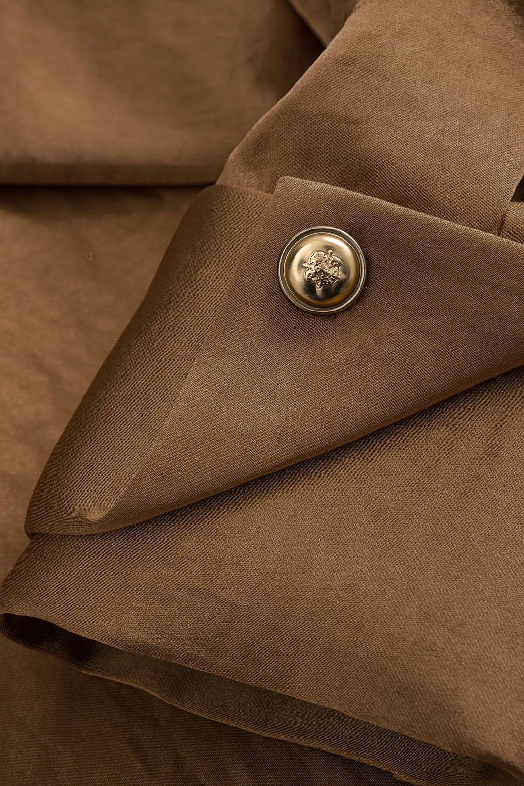 Satin Ruched Button Long-Sleeve Shirt sold by Micas product image thumbnail 3