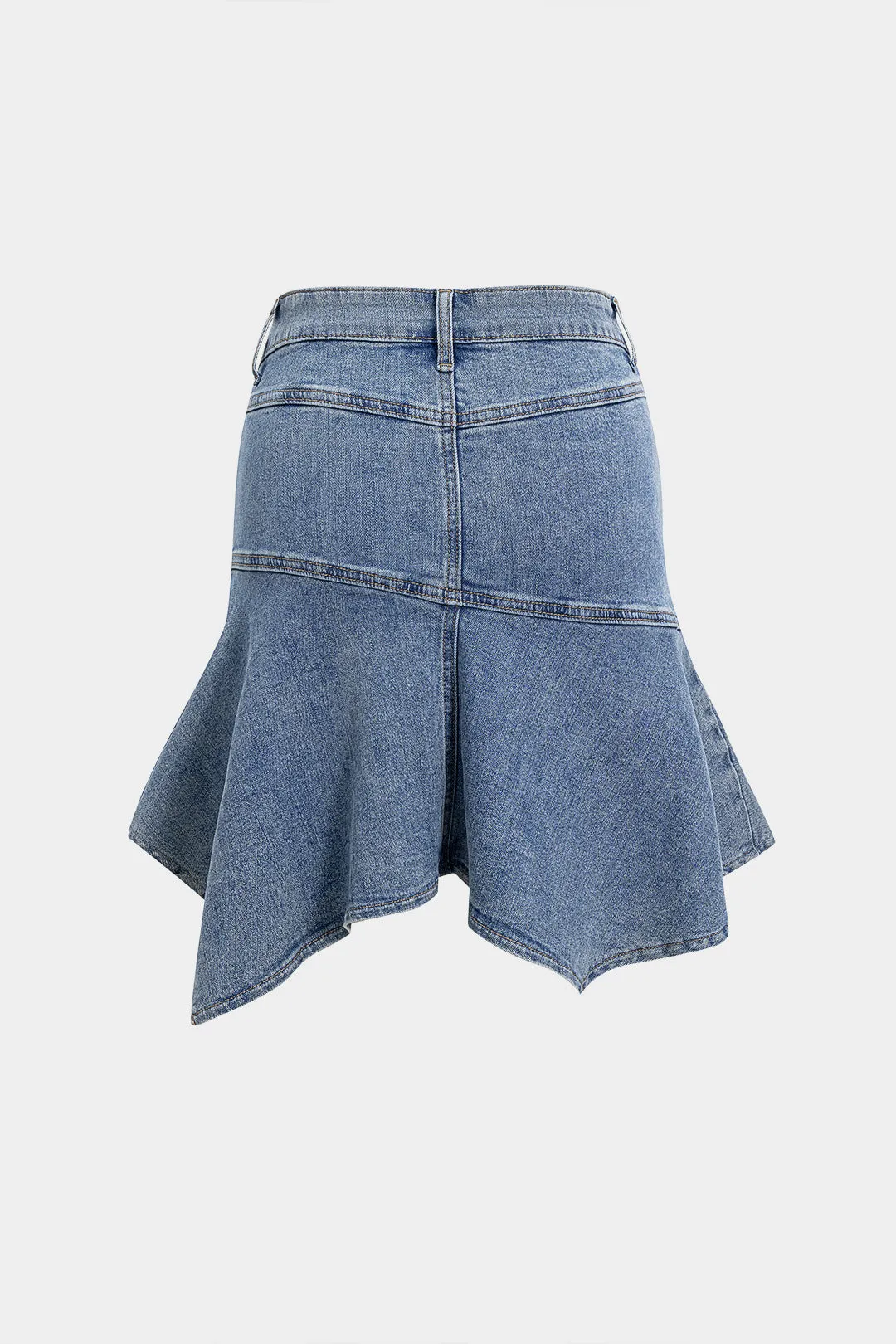 Denim Ruffle Hem Mini Skirt sold by Micas product image thumbnail 2