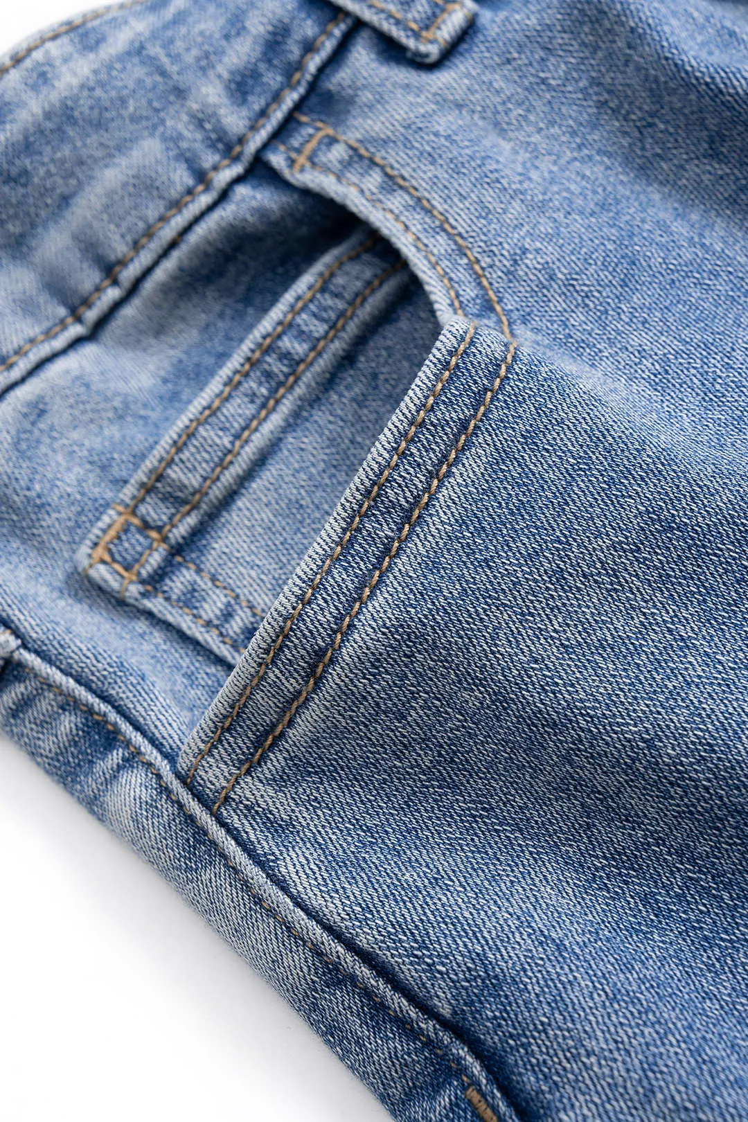 Denim Ruffle Hem Mini Skirt sold by Micas product image thumbnail 3