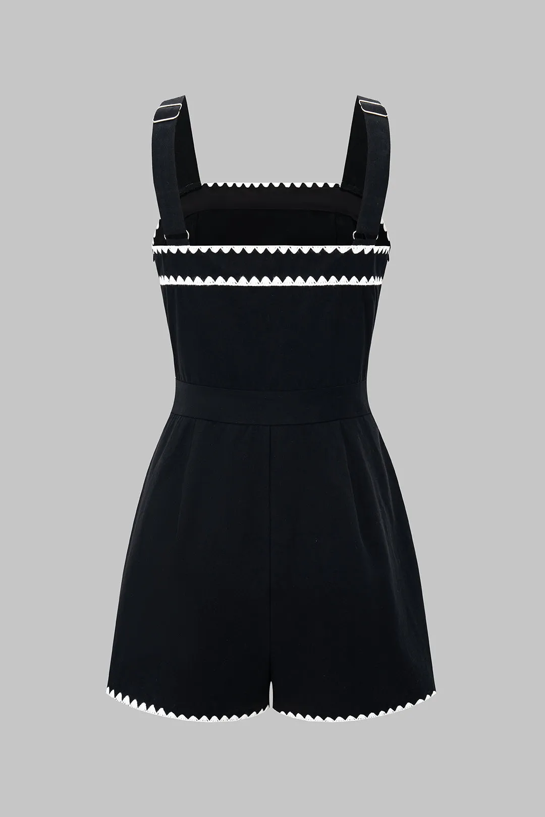 Embroidery Pocket Sleeveless Romper sold by Micas product image thumbnail 2