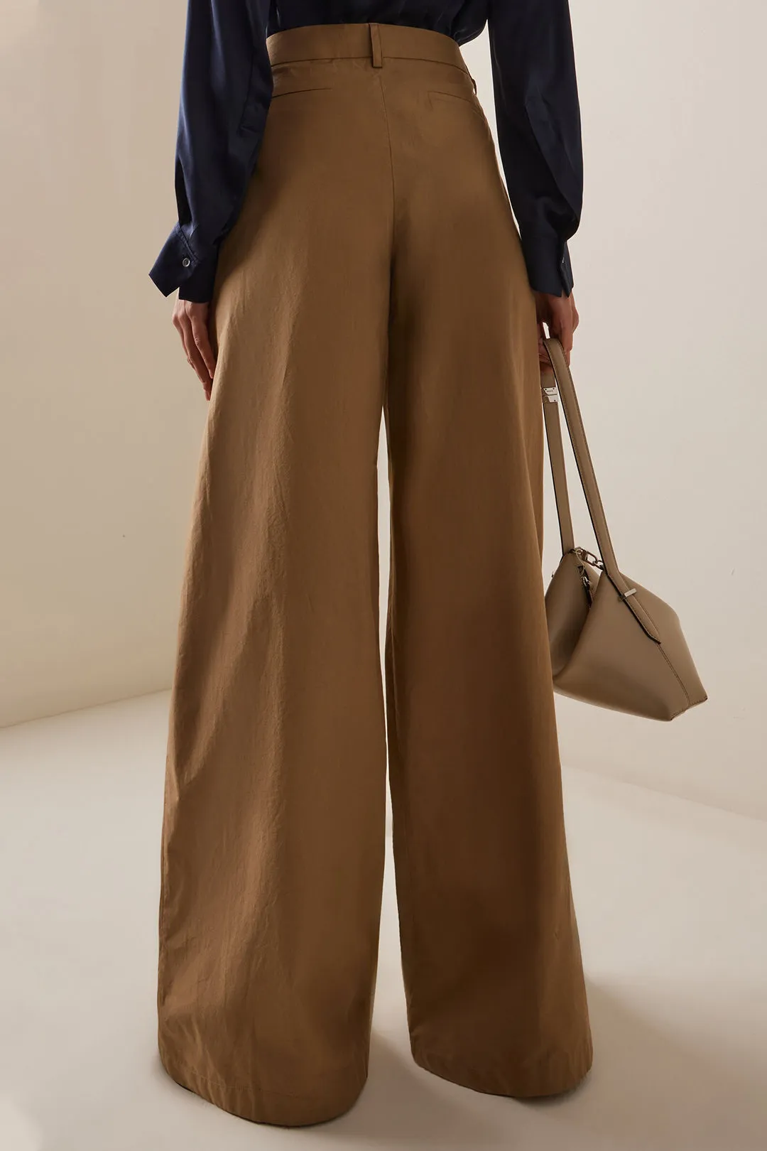 Solid Ruched Wide Leg Trousers sold by Micas product image thumbnail 2