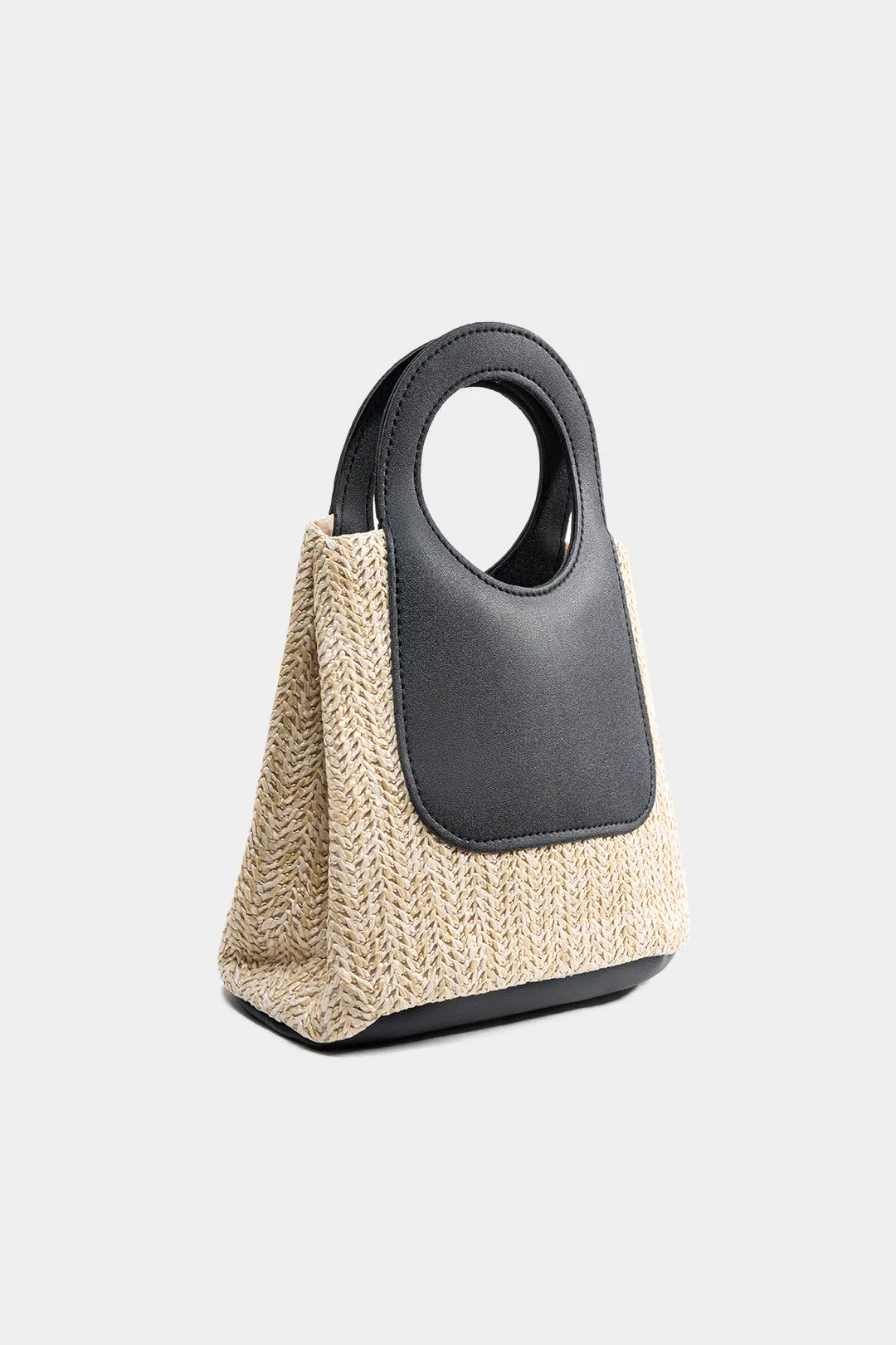 Woven Faux Leather Handbag sold by Micas product image thumbnail 2