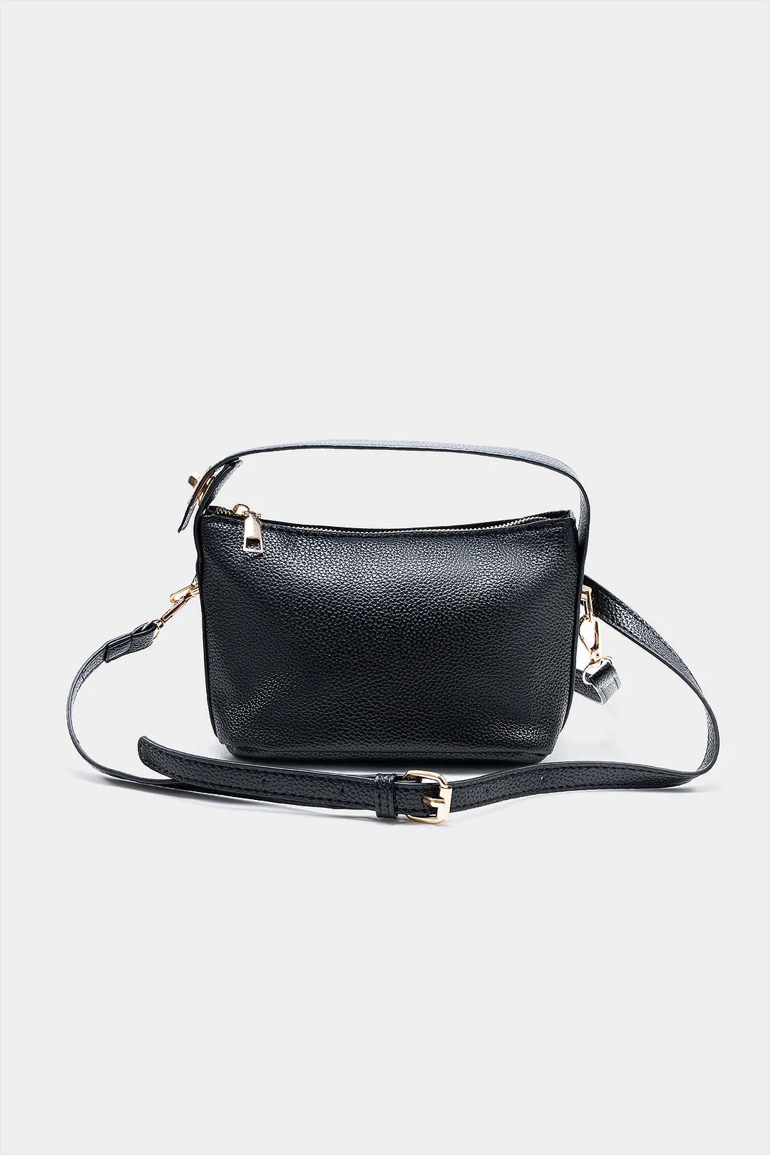 Faux Leather Zipper Handbag sold by Micas