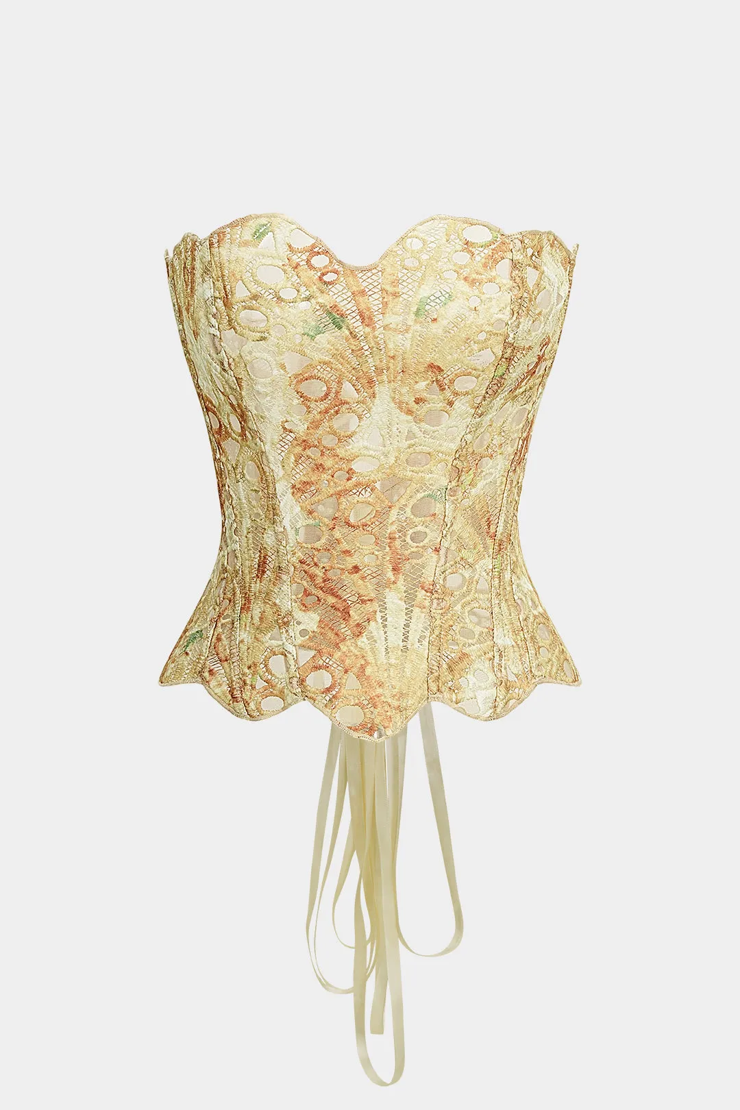 Contrast Print Tie Back Cut Out Tube Top sold by Micas