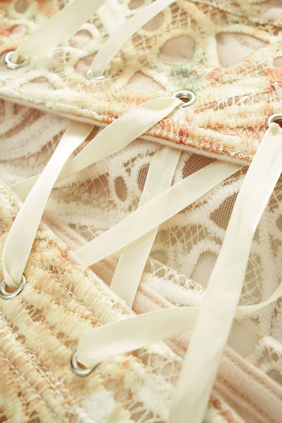 Contrast Print Tie Back Cut Out Tube Top sold by Micas product image thumbnail 5