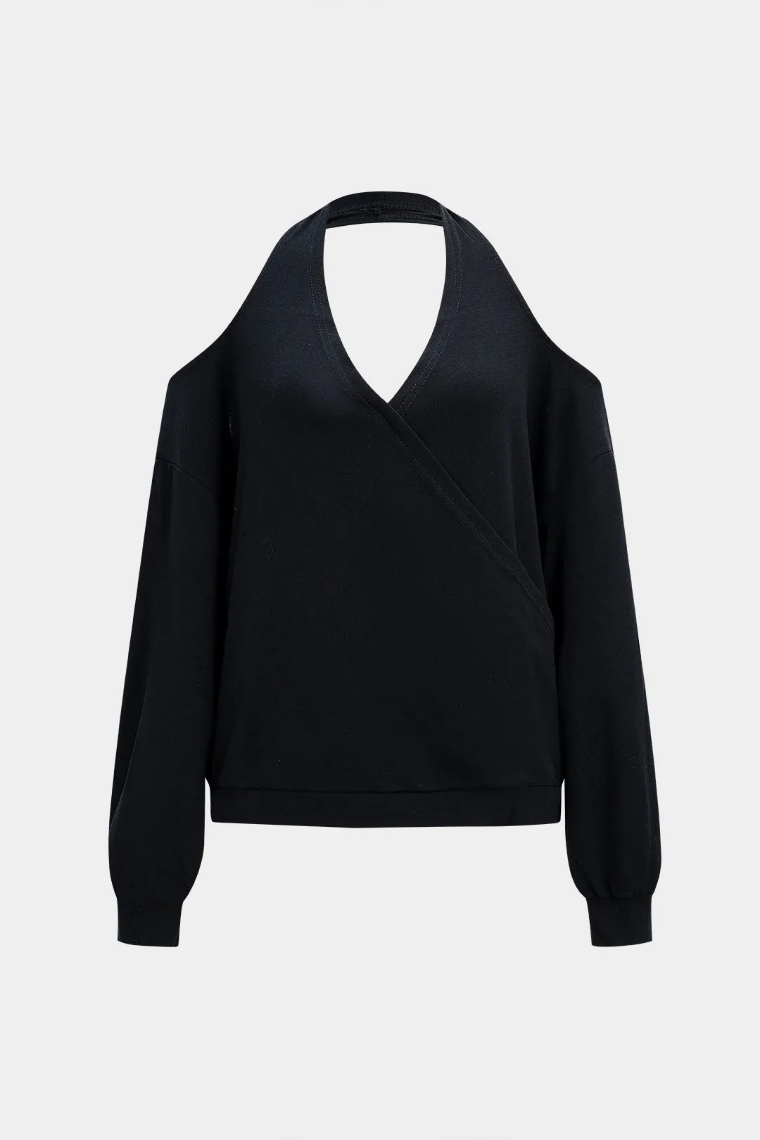 Halter Neck Backless Sweatshirt sold by Micas