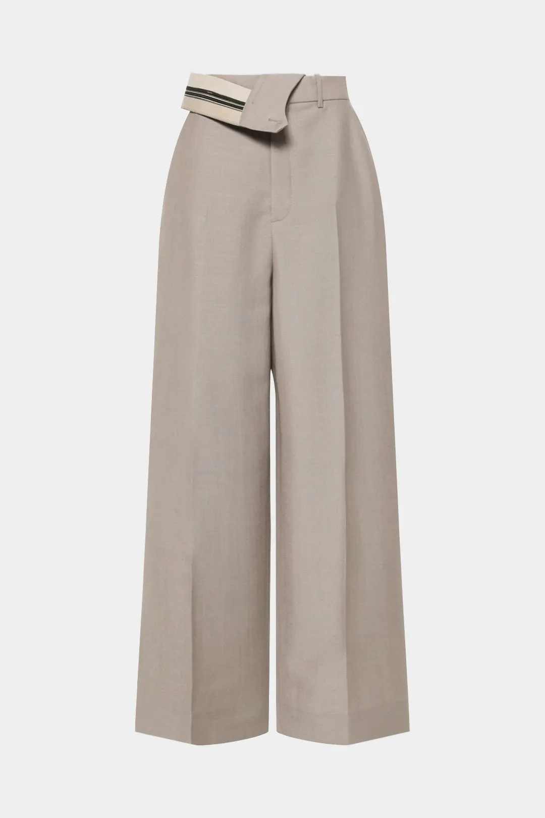 Asymmetrical Straight Leg Trousers sold by Micas