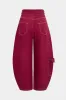Denim Zipper Seamdetail Pocket Barrel Jeans sold by Micas