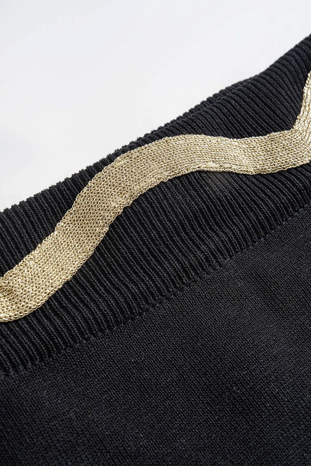 Knit Contrast Round Neck Tank Top And Skirt Set sold by Micas product image thumbnail 3