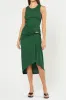 Metallic Decor Ruched Sleeveless Midi Dress sold by Micas
