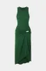 Metallic Decor Ruched Sleeveless Midi Dress sold by Micas