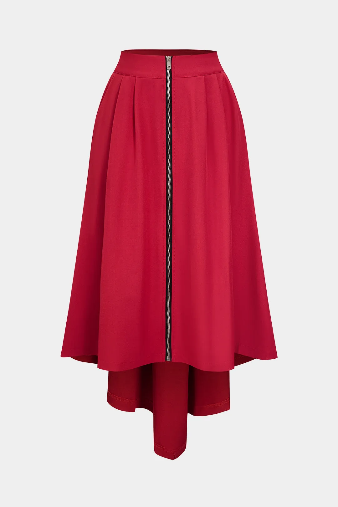 Irrgular Ruched Hem Zipper Skirt sold by Micas