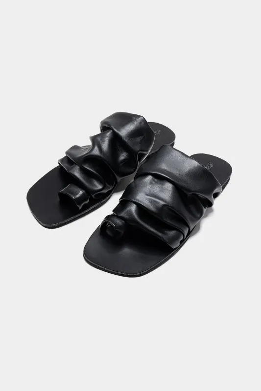 Ruched Square Toe Slippers sold by Micas
