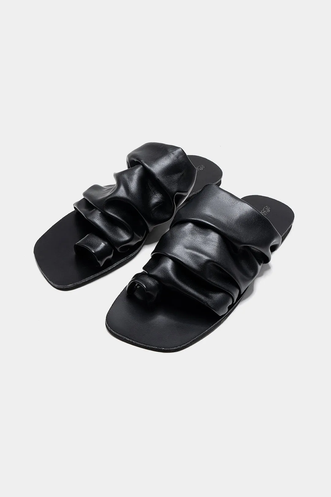 Ruched Square Toe Slippers sold by Micas