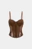 Sheer Slip Lace Tie-Back Cami Top sold by Micas