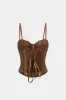 Sheer Slip Lace Tie-Back Cami Top sold by Micas