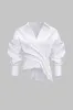 Asymmetrical Pleated Long-Sleeve Shirt sold by Micas