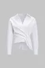 Asymmetrical Pleated Long-Sleeve Shirt sold by Micas