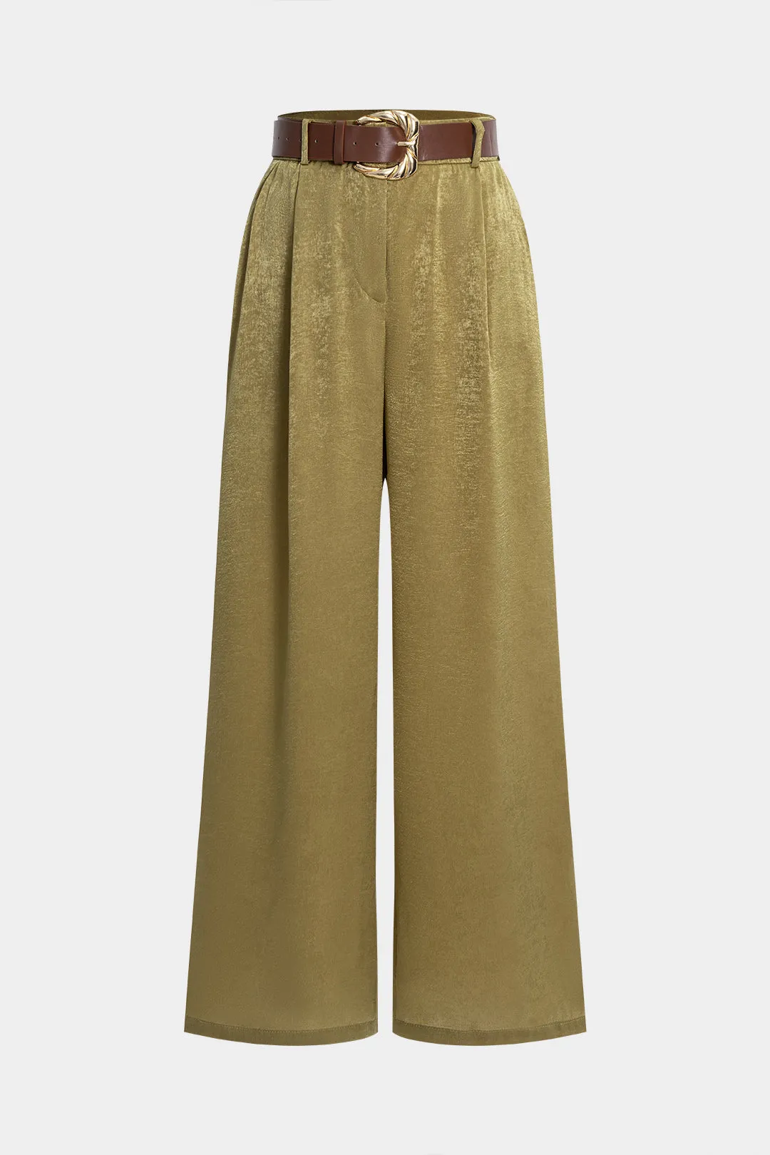 Satin Belted Wide Leg Trousers sold by Micas