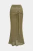 Knit Tie-Up Knotted Split Skirt sold by Micas
