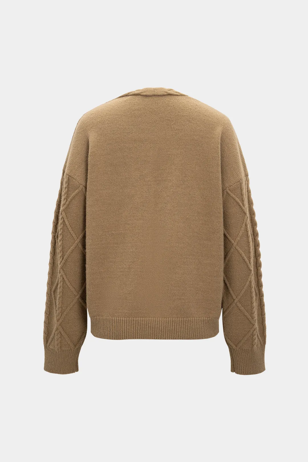 Knit Braided Texture Frog Button Cardigan sold by Micas product image thumbnail 2