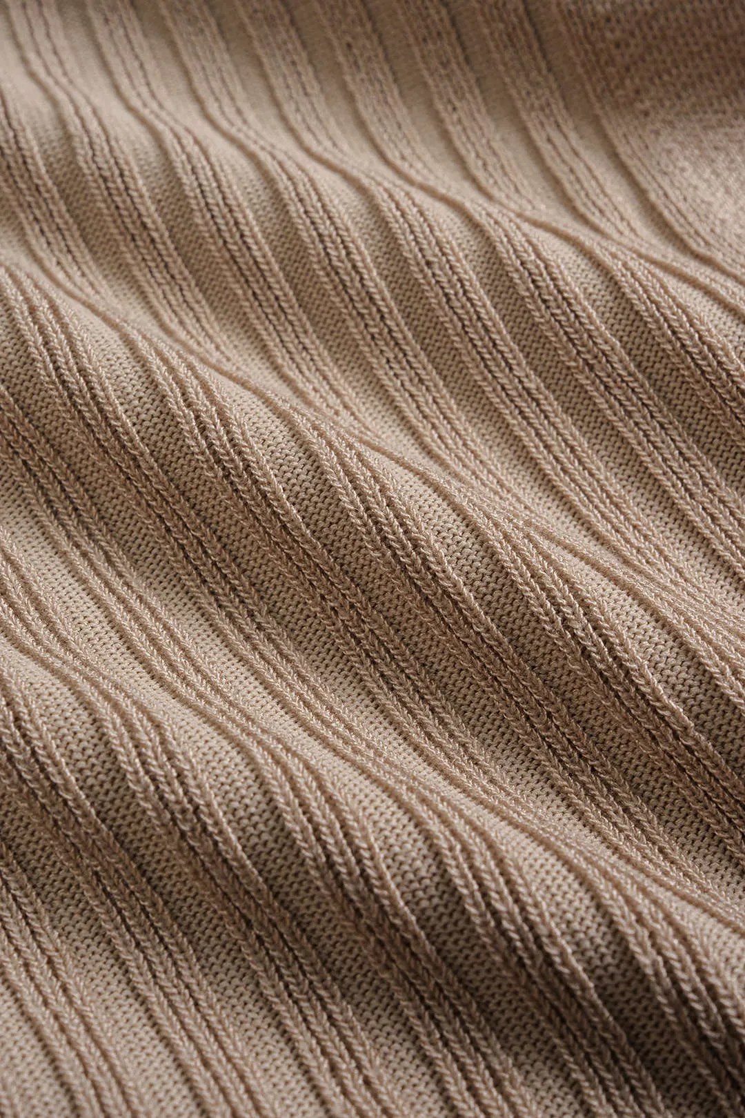 Knit Button V-Neck Ruched Long Sleeve Dress sold by Micas product image thumbnail 5