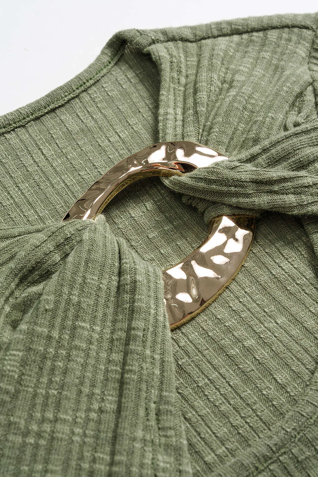 Metallic Decor Asymmetrical Long Sleeve Bodysuit sold by Micas product image thumbnail 3