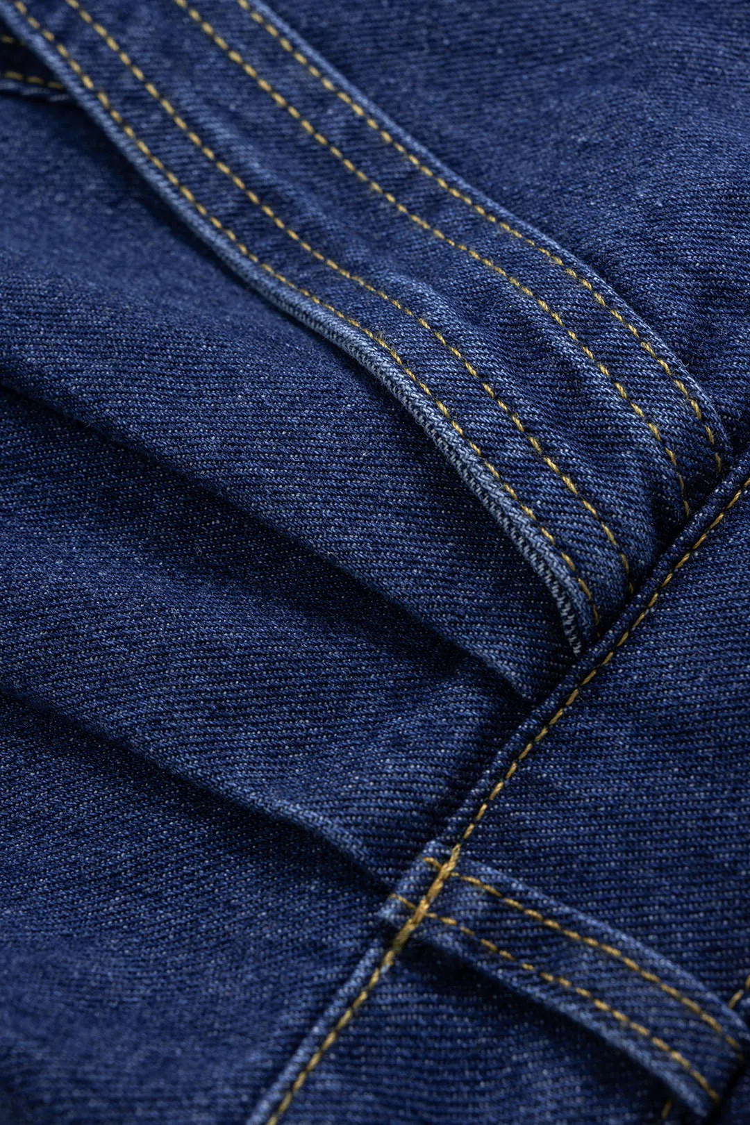 Denim V-Neck Zipper Sleeveless Jumpsuit sold by Micas product image thumbnail 4