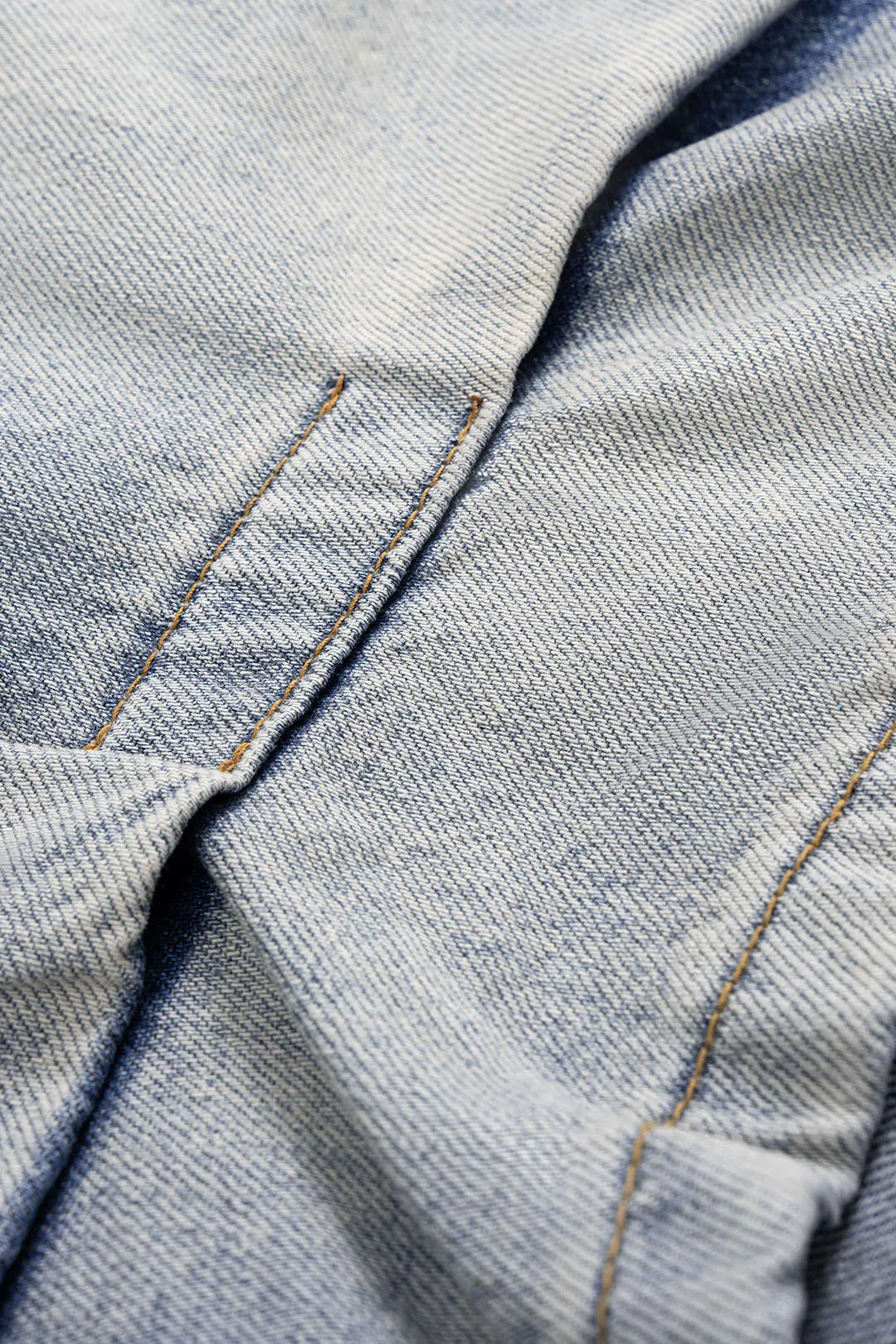 Denim Washed Wide Leg Barrel Jeans sold by Micas product image thumbnail 4