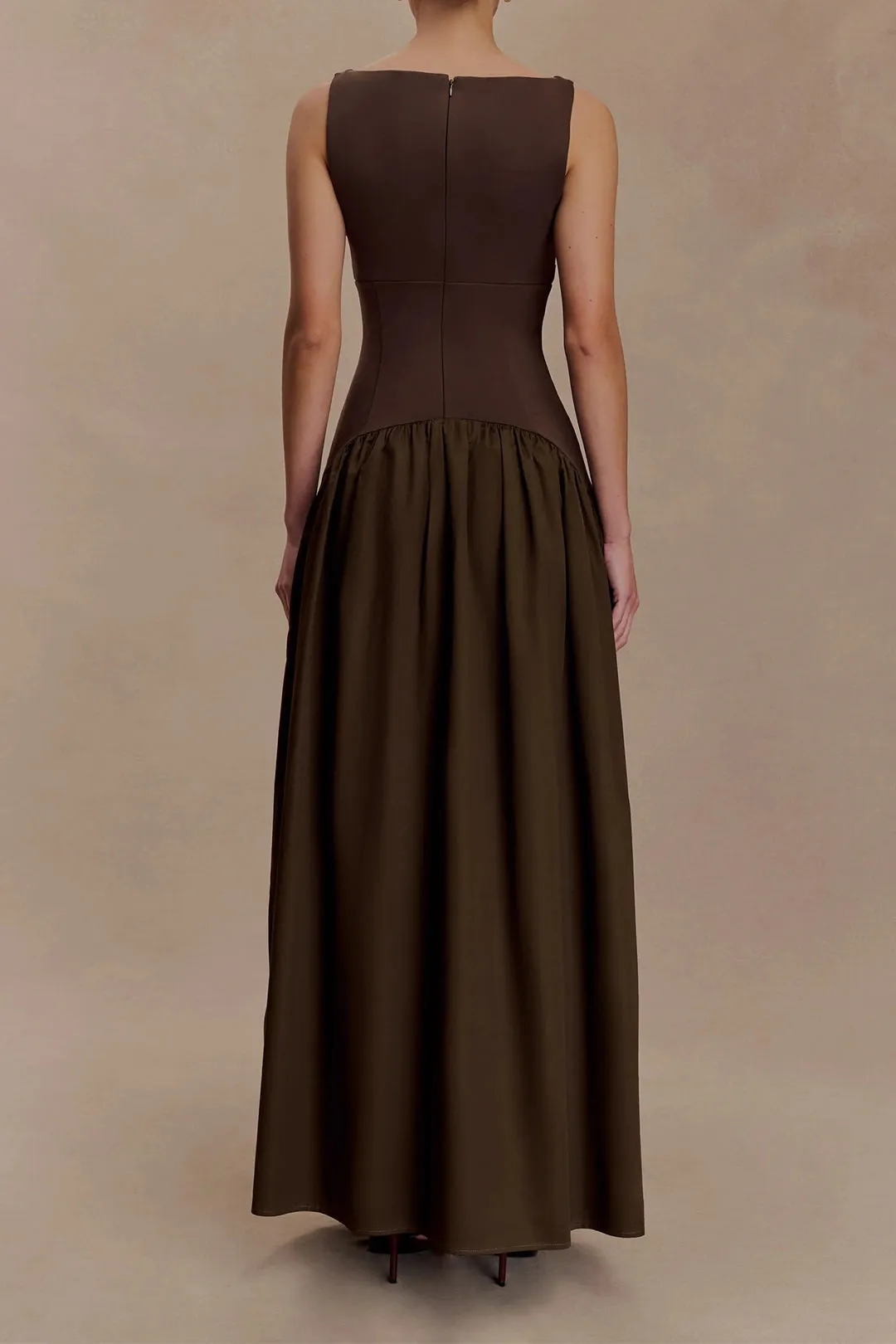 Corset Ruched Zipper Sleeveless Maxi Dress sold by Micas product image thumbnail 2