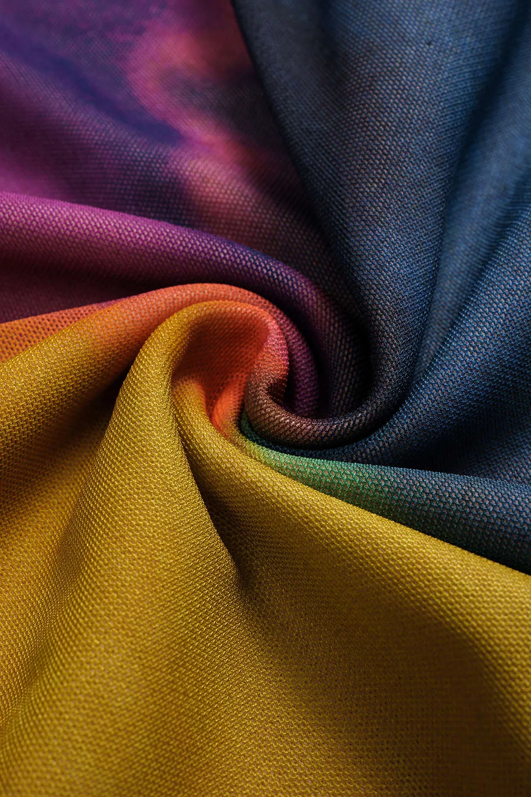 Plus Size Colorblock Print Mesh Ruched Asymmetrical Neck Sleeveless Maxi Dress sold by Micas product image thumbnail 4