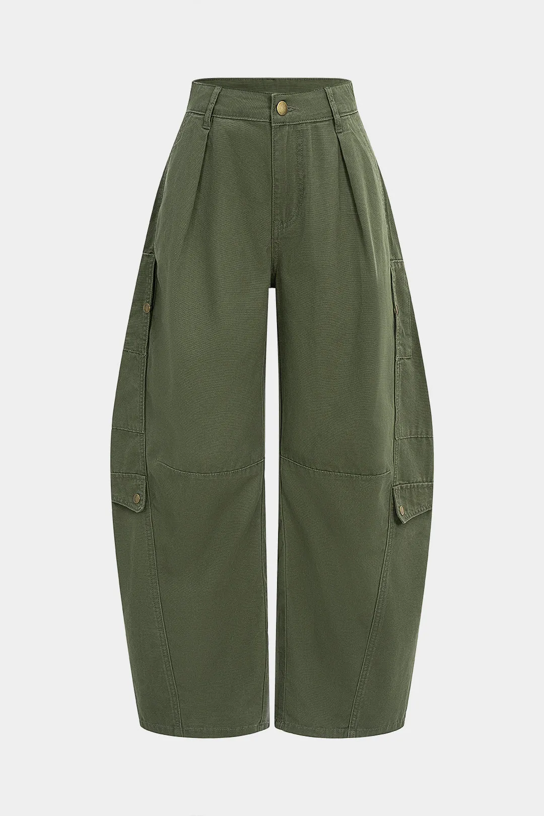 Ruched Wide Leg Barrel Trousers sold by Micas