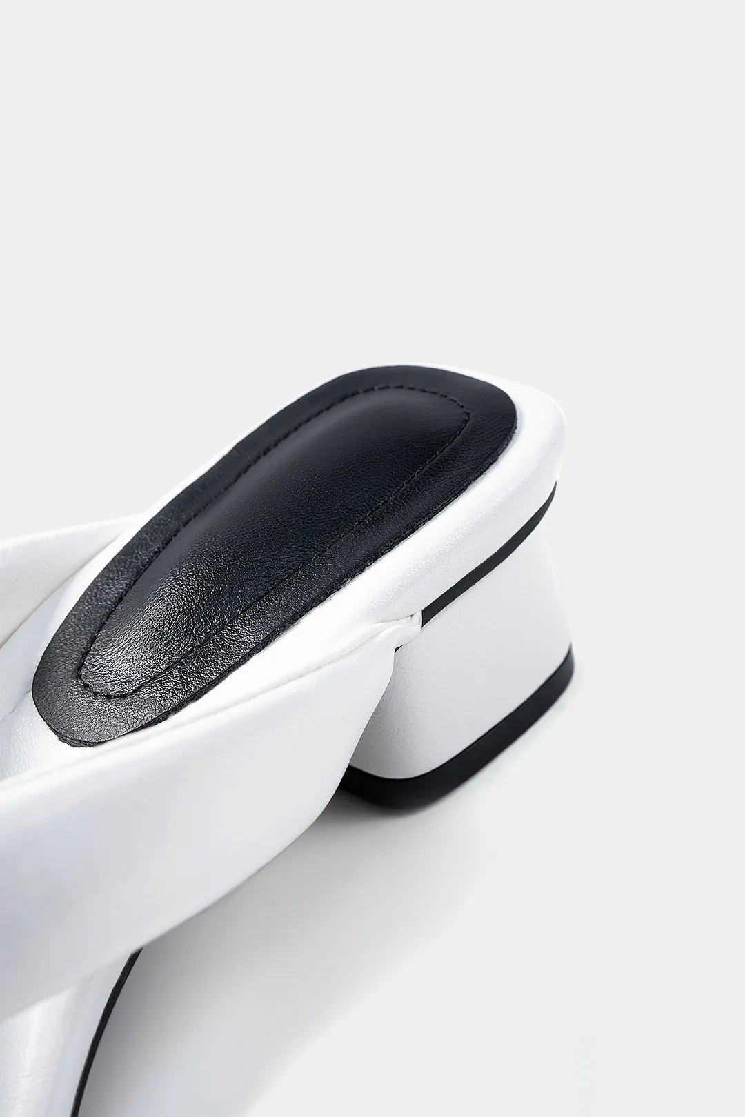 Leather Square Toe Contrast Slippers sold by Micas product image thumbnail 4