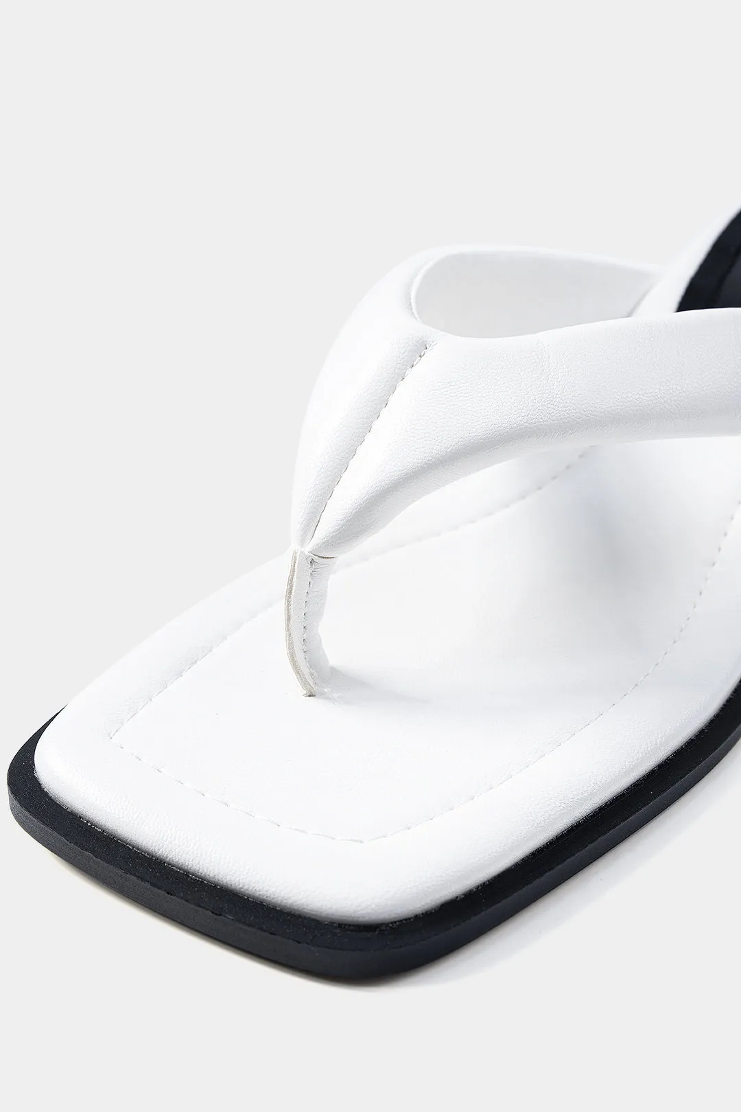 Leather Square Toe Contrast Slippers sold by Micas product image thumbnail 3